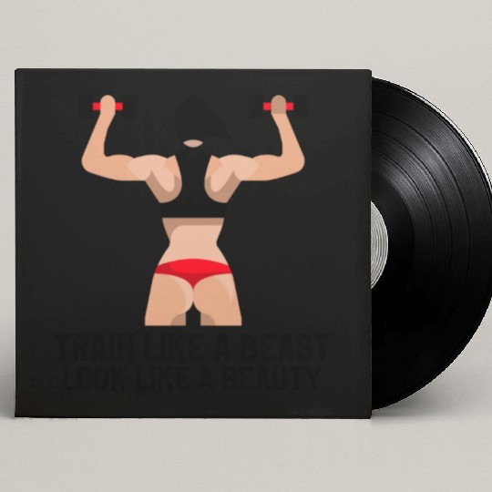 Train Like A Beast Look Like A Beauty Gym Custom Vinyl Record Sleeves