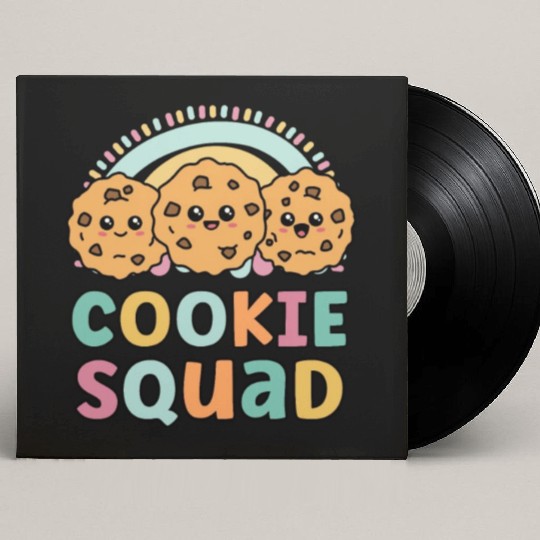 Cookie Squad Funny Matching For Girls Cookie Lover Custom Vinyl Record Sleeves