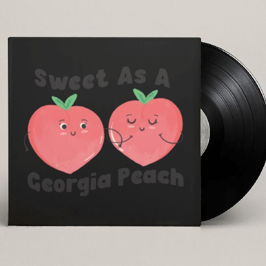 Sweet As A Georgia Peach Cute Funny Southern Custom Vinyl Record Sleeves
