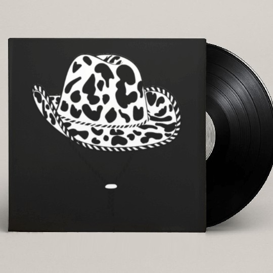 hat, gifts for farm ranch girls, cowgirl country Custom Vinyl Record Sleeves