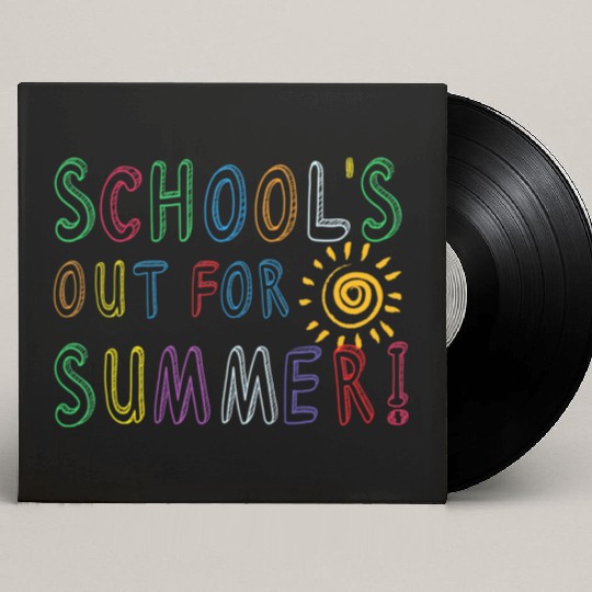 School's Out For Summer Funny Teacher Last Day Of Custom Vinyl Record Sleeves