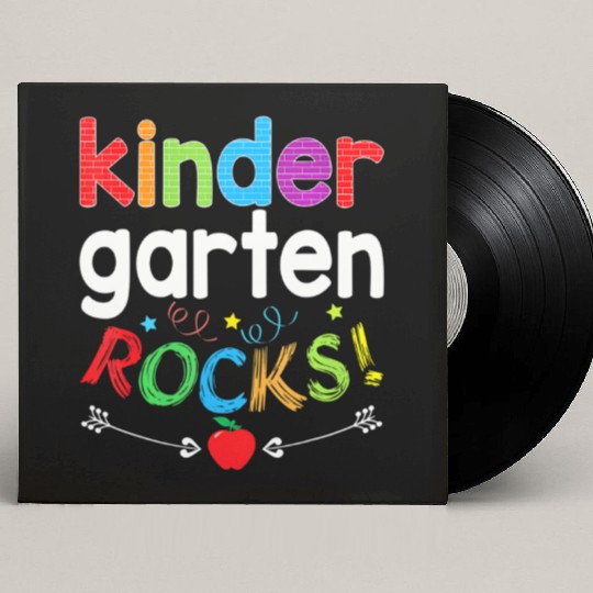 Kindergarten Rocks Back To School Kid Teacher Stud Custom Vinyl Record Sleeves