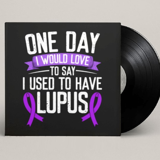 Lupus Awareness Month Purple Ribbon I Used To Custom Vinyl Record Sleeves