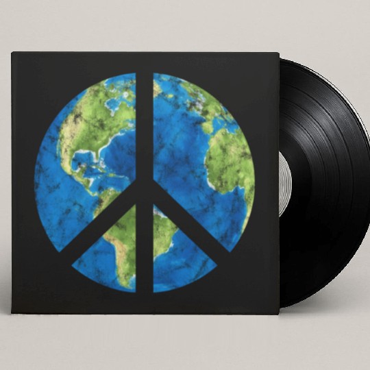 Peace On Earth World Peace Sign Custom Vinyl Record Sleeves