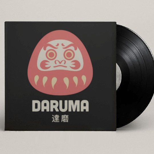 Daruma Doll Japan Zen Buddhism Daruma Custom Vinyl Record Sleeves