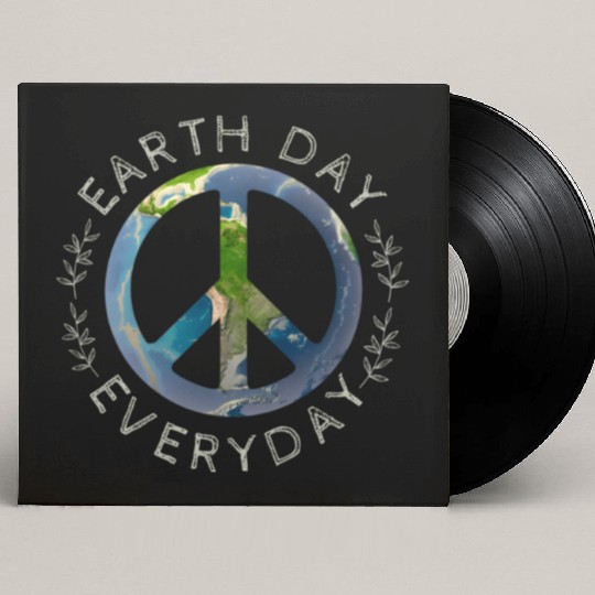 Earth Day Everyday World Global Peace On Earth Custom Vinyl Record Sleeves