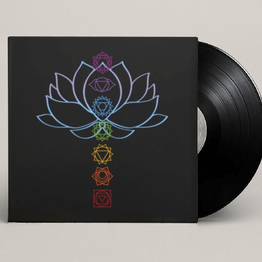ritual Zen Lotus Chakras Aligned Yoga Custom Vinyl Record Sleeves