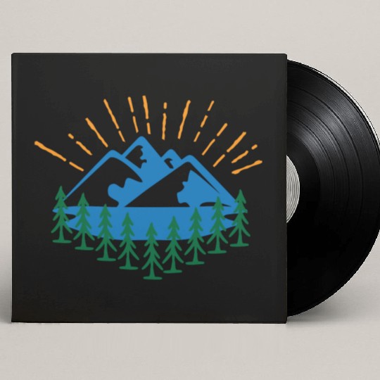 Blue Mountain And Forest Custom Vinyl Record Sleeves