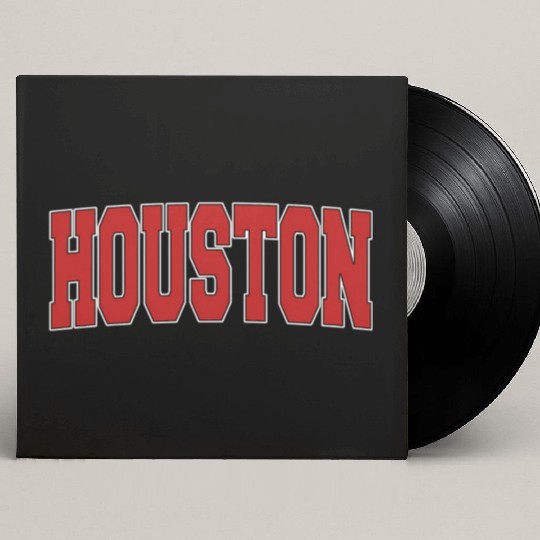 Houston Tx Texas Varsity Style Usa Sports Custom Vinyl Record Sleeves