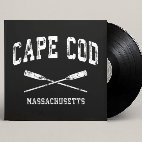 Cape Cod Massachusetts Nautical Crossed Oars Custom Vinyl Record Sleeves