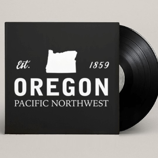 Oregon Est 1859 Pacific Northwest Us Flag Custom Vinyl Record Sleeves