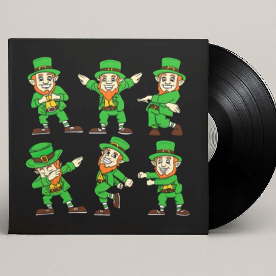 Dancing Leprechauns St Patrick'S Day Custom Vinyl Record Sleeves