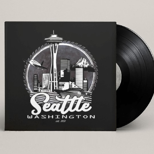 Seattle Pacific Northwest Emerald City Custom Vinyl Record Sleeves