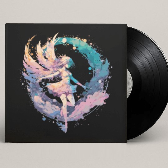 Watercolor Fairy Painting Fairycore Pastel Goth Bu Custom Vinyl Record Sleeves