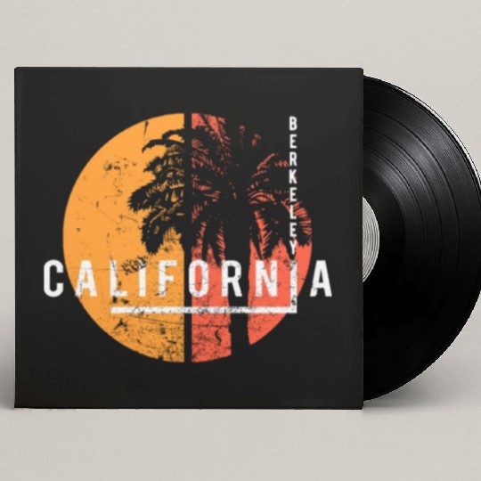 Berkeley California Cool Palm Tree Native Custom Vinyl Record Sleeves
