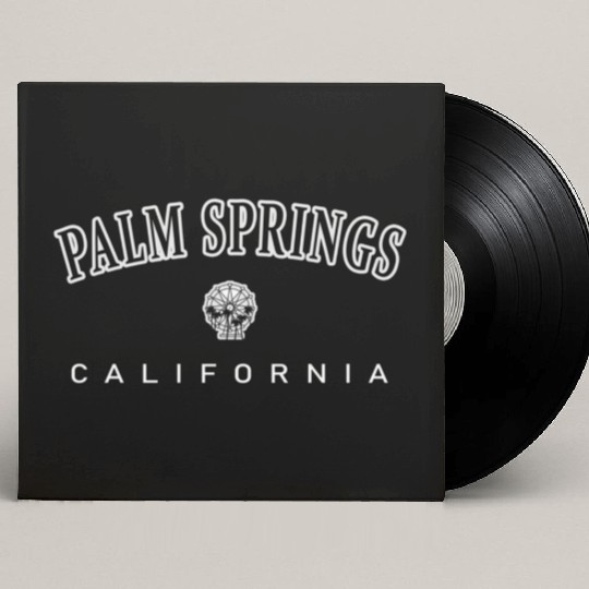 Palm Springs California Ferris Wheel Palm Trees Custom Vinyl Record Sleeves