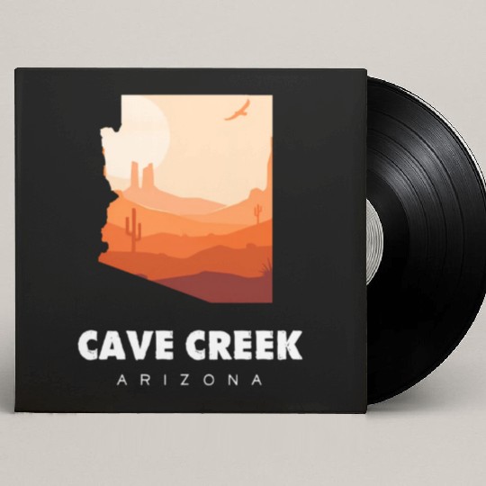 Caving Cave Creek Arizonna For Caveman Hiker Custom Vinyl Record Sleeves