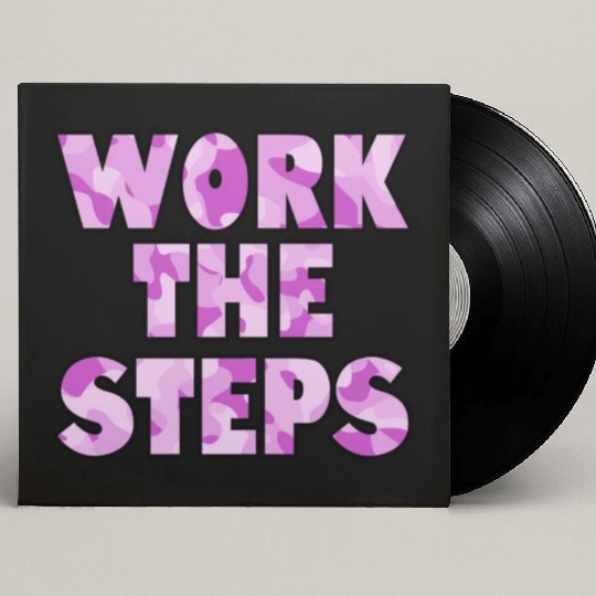 Work the Steps purple camo Custom Vinyl Record Sleeves