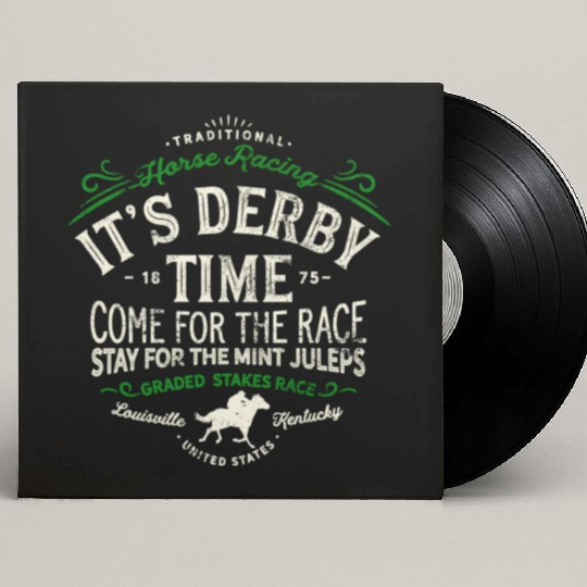 Derby Time Louisville Kentucky Horse Racing Custom Vinyl Record Sleeves