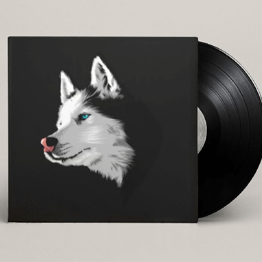 Siberian Huy Realistic Print Huy Puppy Owner Custom Vinyl Record Sleeves