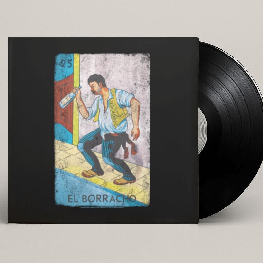 Loteria El Borracho Colorful Tarot Card Custom Vinyl Record Sleeves