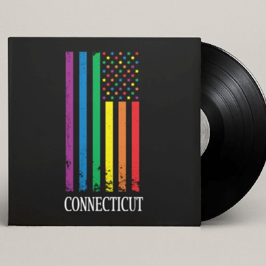 Connecticut Pride Month Pride Flag LGBT Community Custom Vinyl Record Sleeves