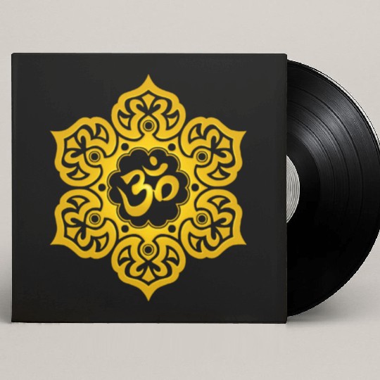 Yellow Lotus Yoga Om Custom Vinyl Record Sleeves