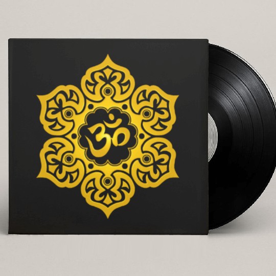 Yellow Lotus Yoga Om Custom Vinyl Record Sleeves