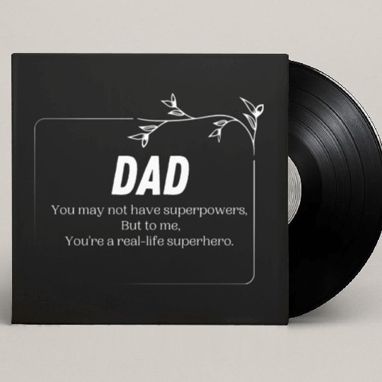 Superhero Dad ,Father's Day , Fathers Day Gift Custom Vinyl Record Sleeves