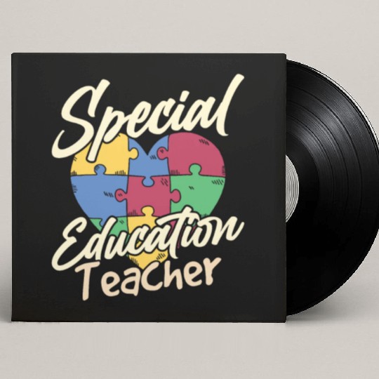 Special Education Teacher Cute Sped Awareness Custom Vinyl Record Sleeves