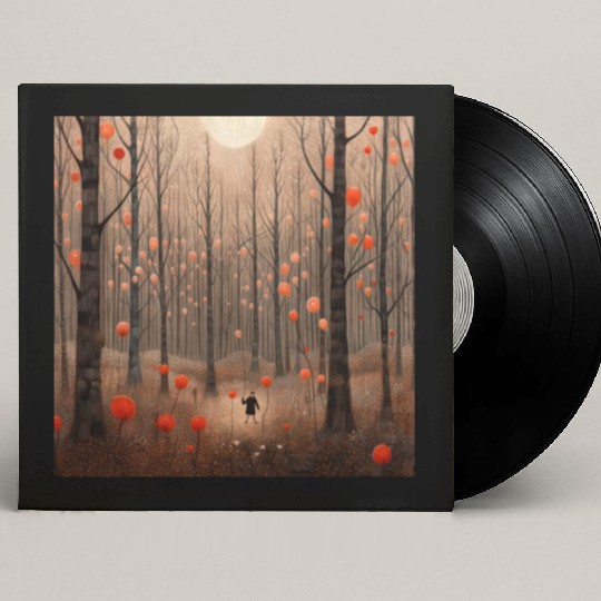 Enchanted Whispers: Balloon-Leaved Symphony Custom Vinyl Record Sleeves