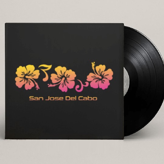 San Jose Del Cabo Mexico Hibiscus Souvenir Custom Vinyl Record Sleeves