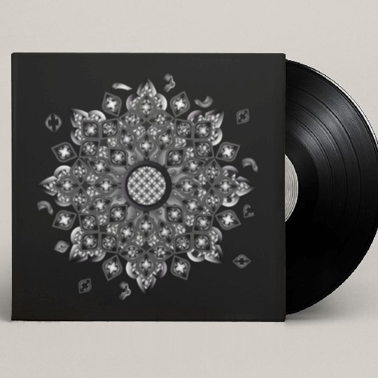 Gothic rosette stained glass ornament Custom Vinyl Record Sleeves