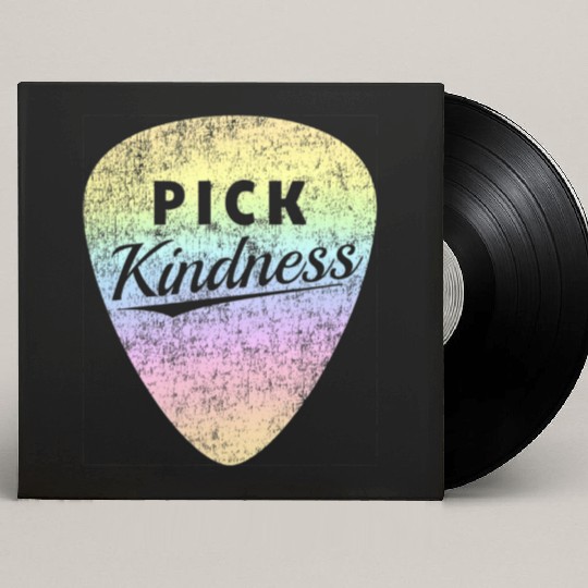 Pastel Rainbow Guitar Pick Pun Anti-Bullying Pick Custom Vinyl Record Sleeves