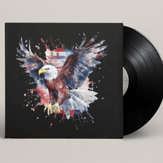 Eagle 4Th July Independent Day Custom Vinyl Record Sleeves