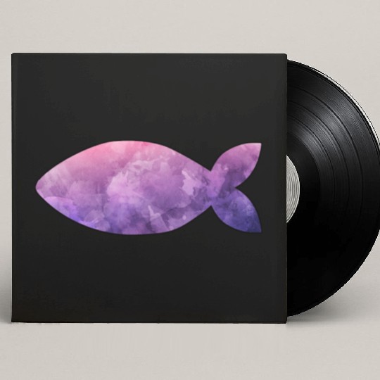 Fish purple watercolor Custom Vinyl Record Sleeves