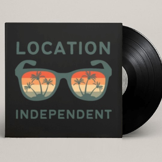 Digital nomad = Location independent Custom Vinyl Record Sleeves