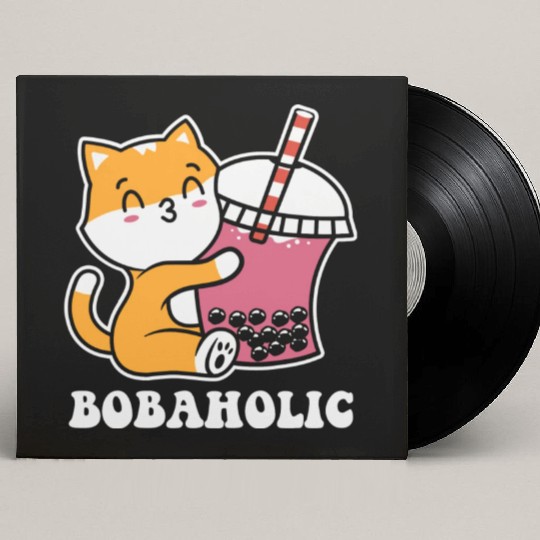 Bubble Milk Boba Tea Tapioca Pearls Lover Funny Custom Vinyl Record Sleeves