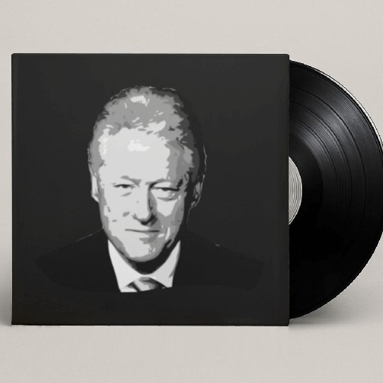Bill Clinton Grayscale Pop Art Custom Vinyl Record Sleeves