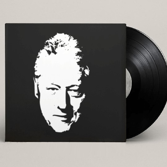 Bill Clinton White On Black Pop Art Custom Vinyl Record Sleeves