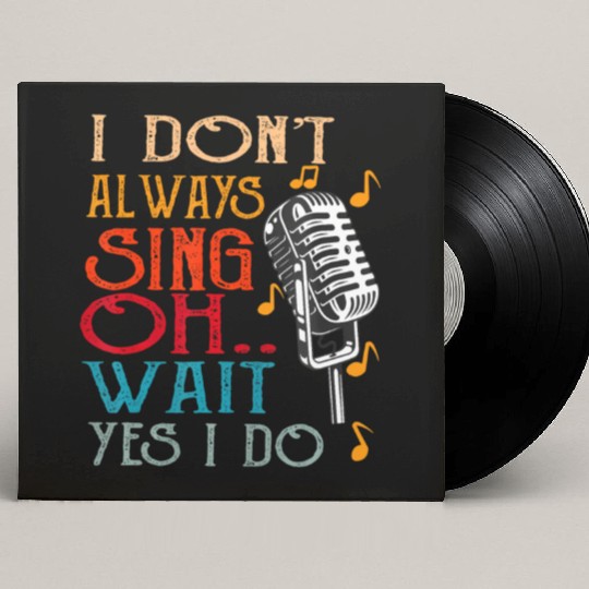 I Don't Always Sing Oh Wait Yes I Do Karaoke Custom Vinyl Record Sleeves