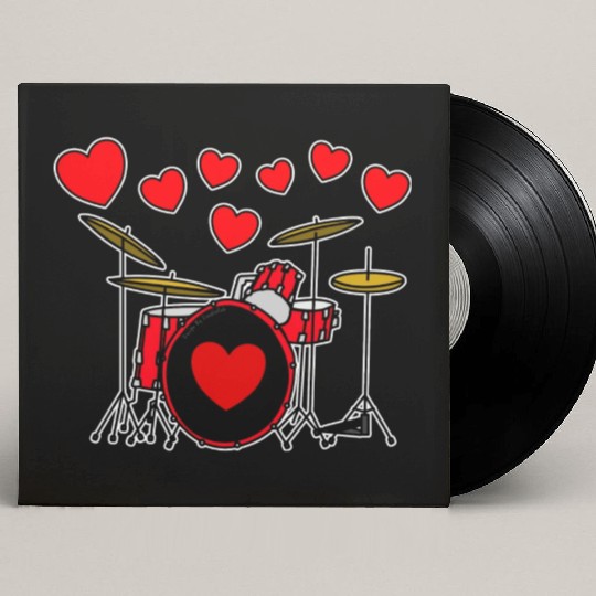 Valentines Drummer Drum Teacher Wedding Musician Custom Vinyl Record Sleeves