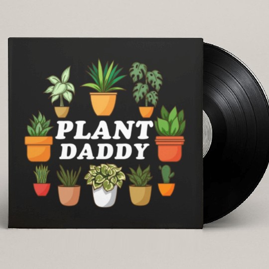 Plant Daddy Gardening Florist Plant Lover Men Custom Vinyl Record Sleeves