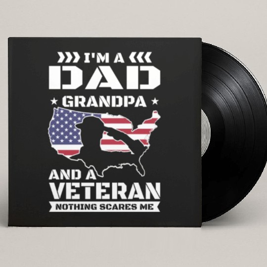 Veteran US American Veterans Dad Grandpa Nothing Custom Vinyl Record Sleeves