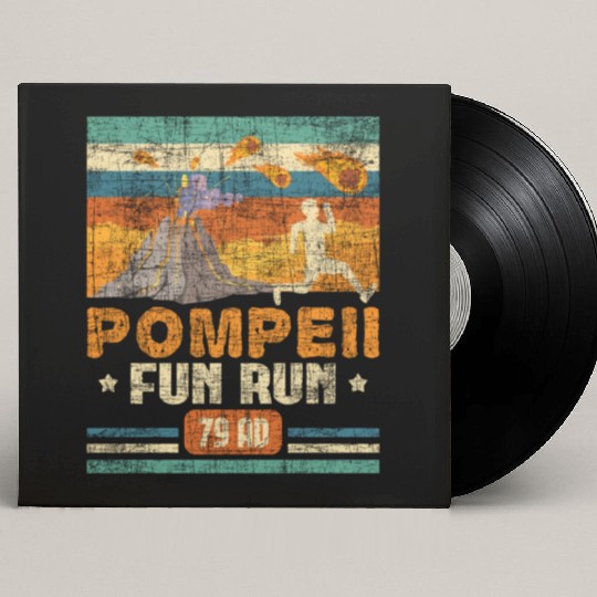 Pompeii Fun Run - Geography Volcanologist Custom Vinyl Record Sleeves