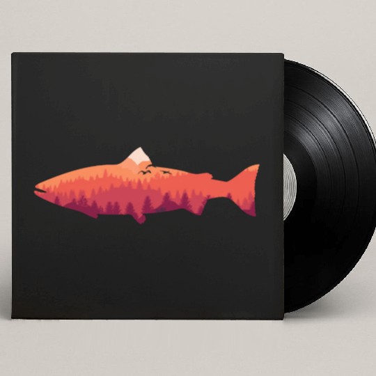 Trout Fly Fishing Nature Outdoor Fisherman Custom Vinyl Record Sleeves