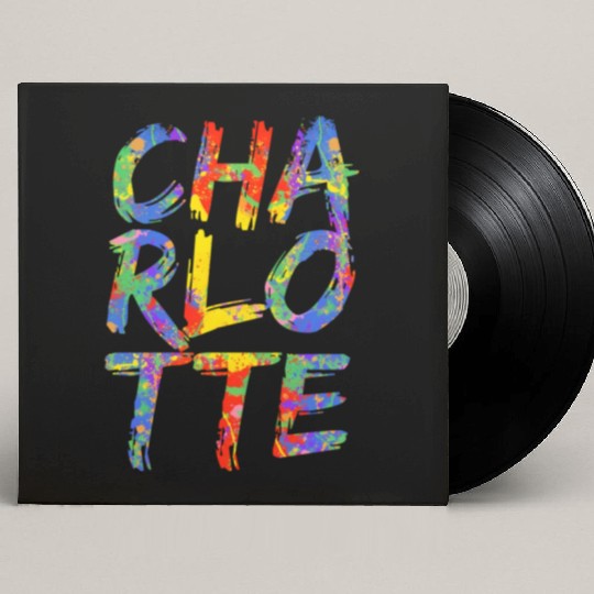 Charlotte Artwork Colorful Rainbow Carolina Custom Vinyl Record Sleeves