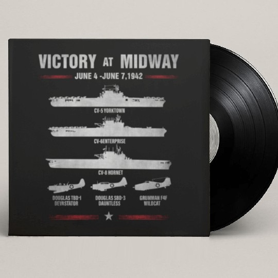 Victory At Midway Battel World War 2 Custom Vinyl Record Sleeves