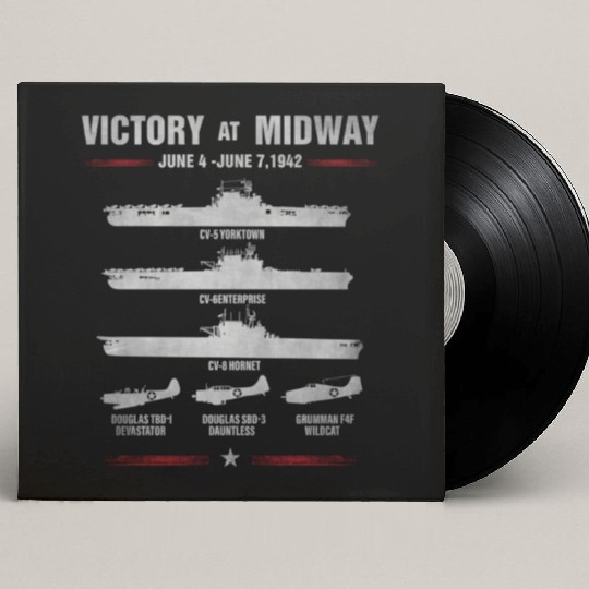 Victory At Midway Battel World War 2 Custom Vinyl Record Sleeves