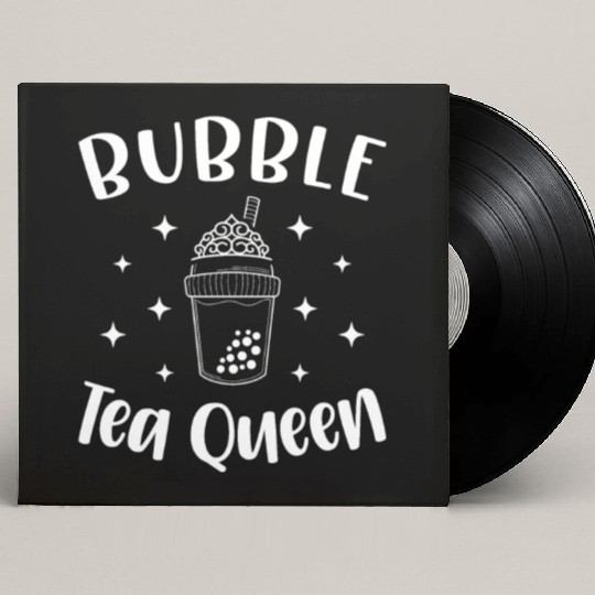 Bubble Tea Queen Boba Tea Drinker Korean Drink Custom Vinyl Record Sleeves